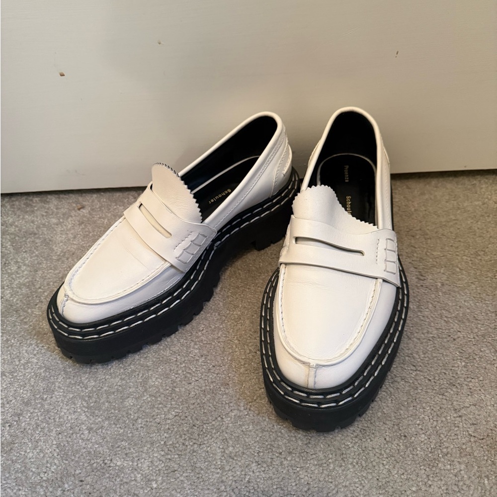 Proenza Schouler off-white Lug Sole Platform loafer sz 37 - Picture 13 of 14